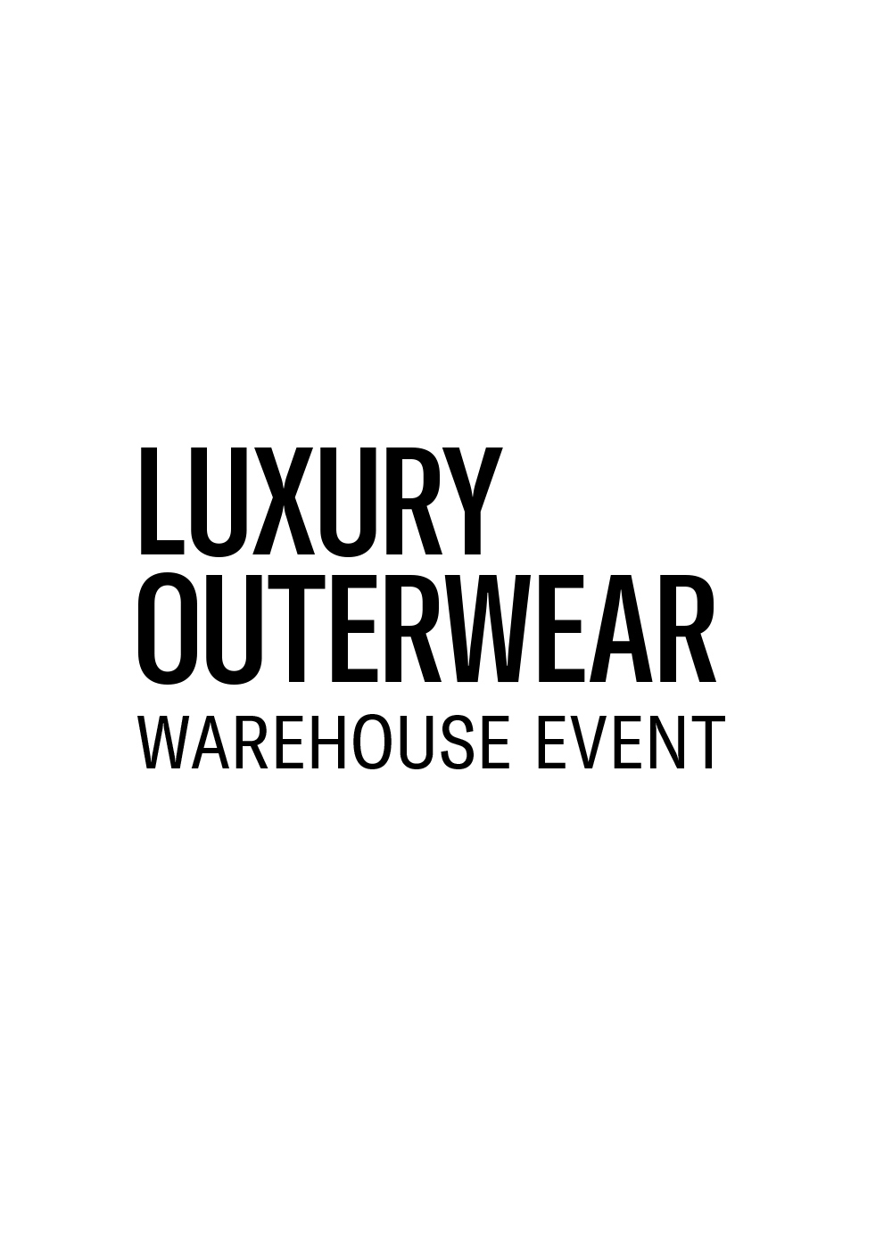 Luxury Outerwear Warehouse Sale