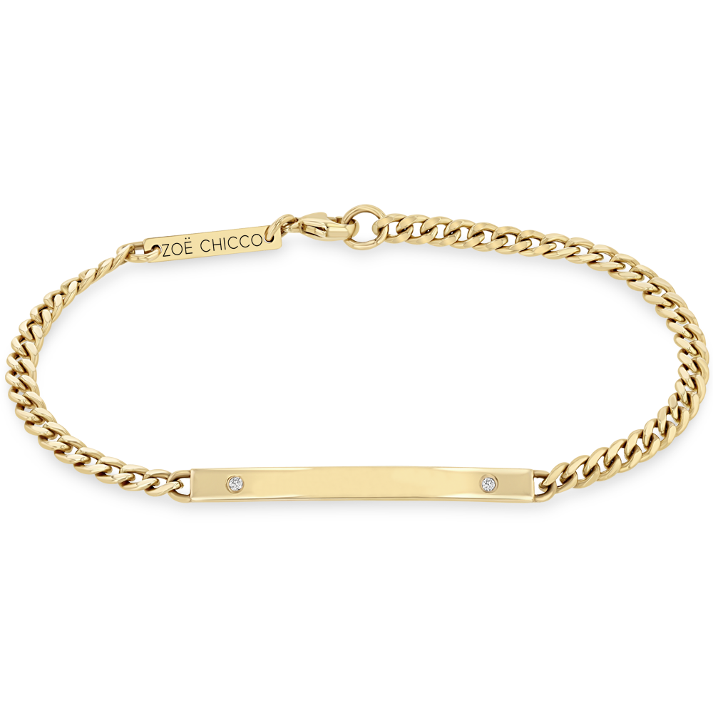 14K Gold 8.3mm Polished Curb ID Bracelet RC10119-0850 | Rick's Jewelers |  California, MD