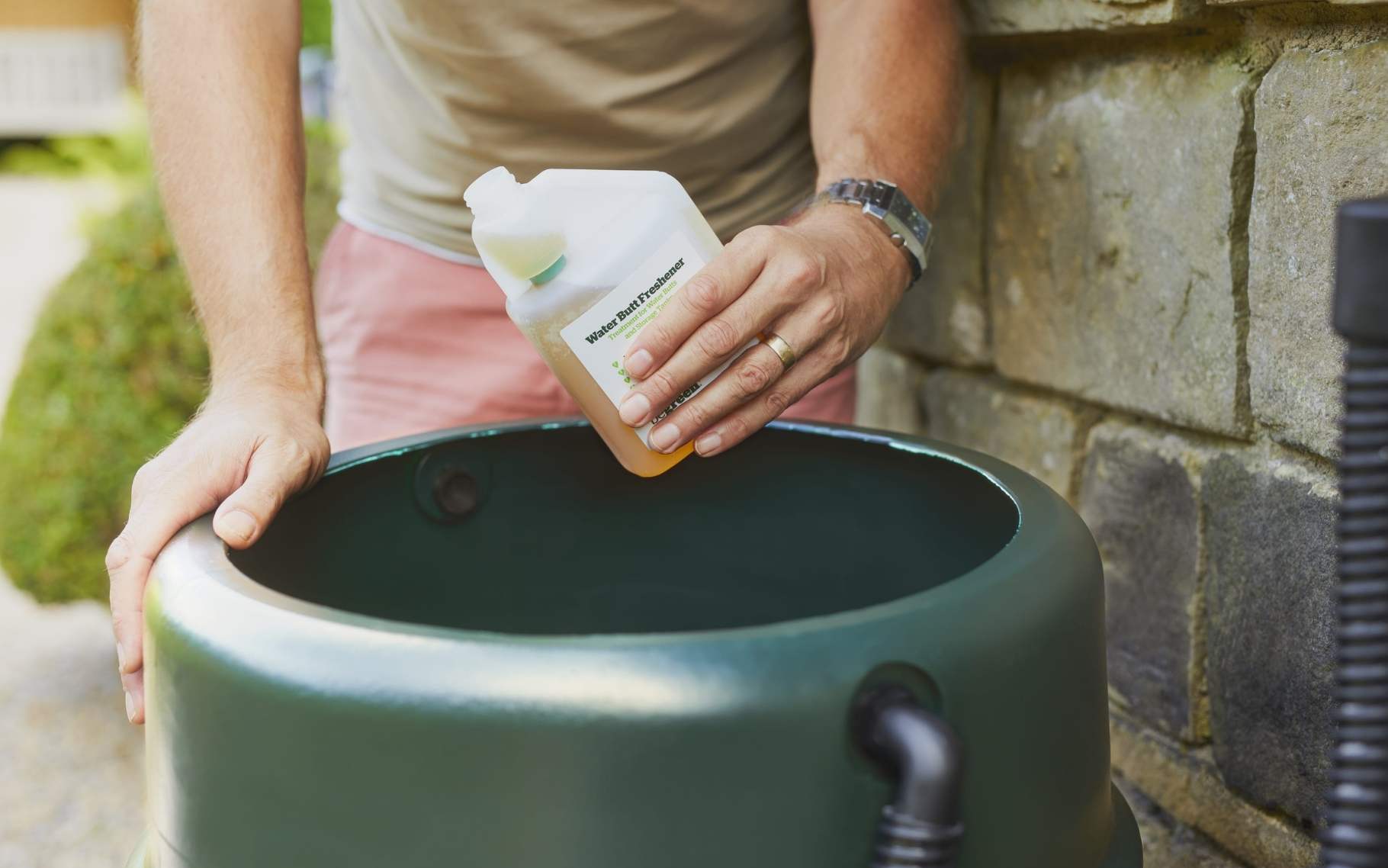 Be Green Water Butt Freshener in situ