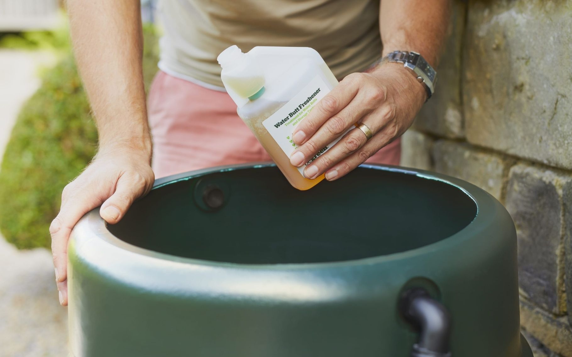Be Green Water Butt Freshener in situ