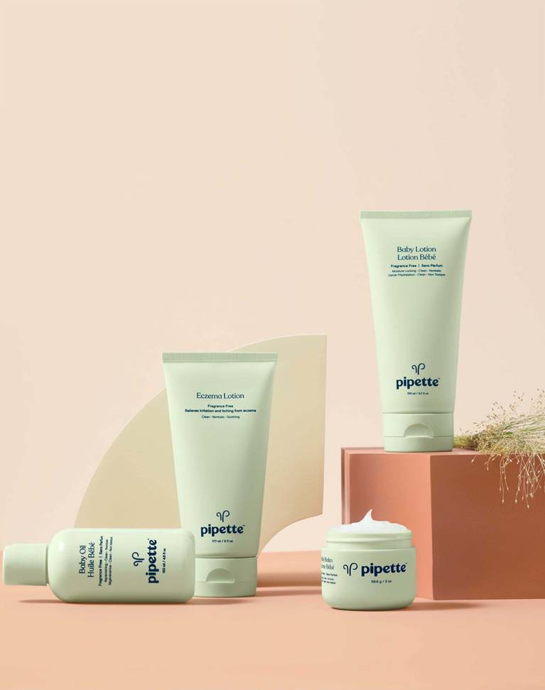 Baby Oil, Eczema Lotion, Baby Lotion and Baby Balm.