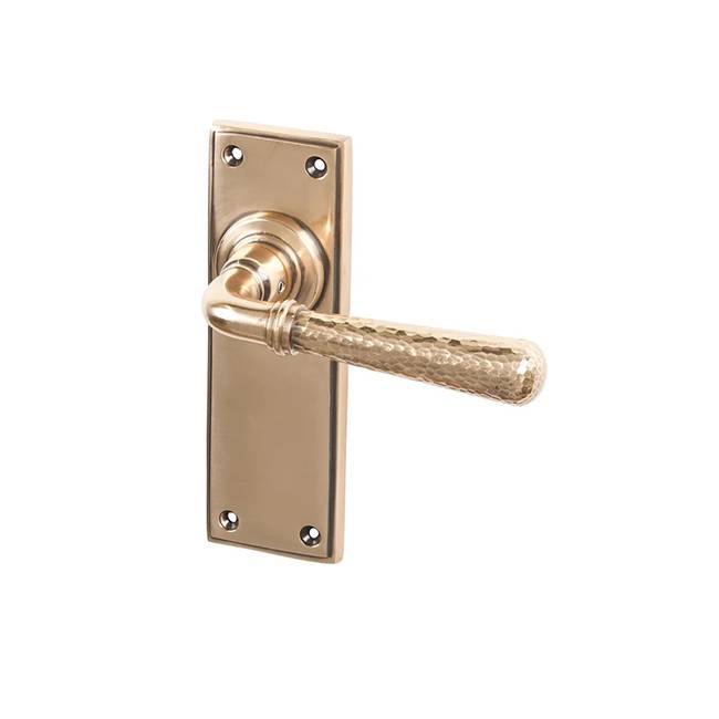 Polished Bronze Hammered Newbury Lever Handle