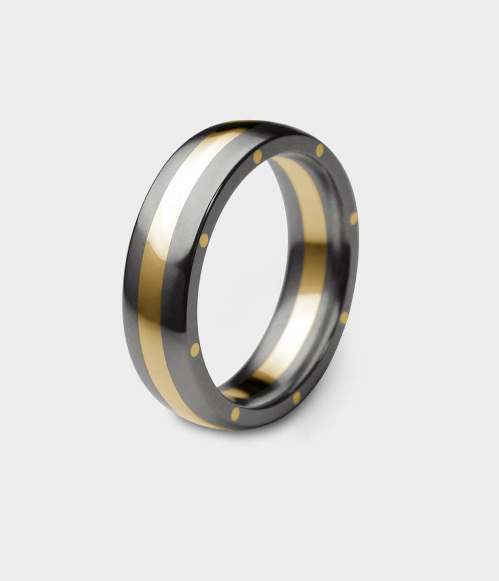 Metal Geo Ellipse Slim Ring