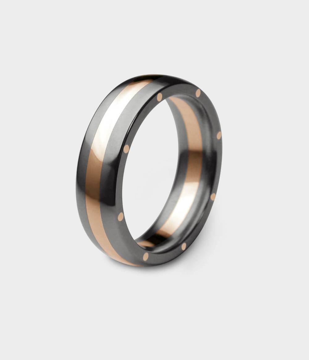 Metal Geo Ellipse Slim Ring