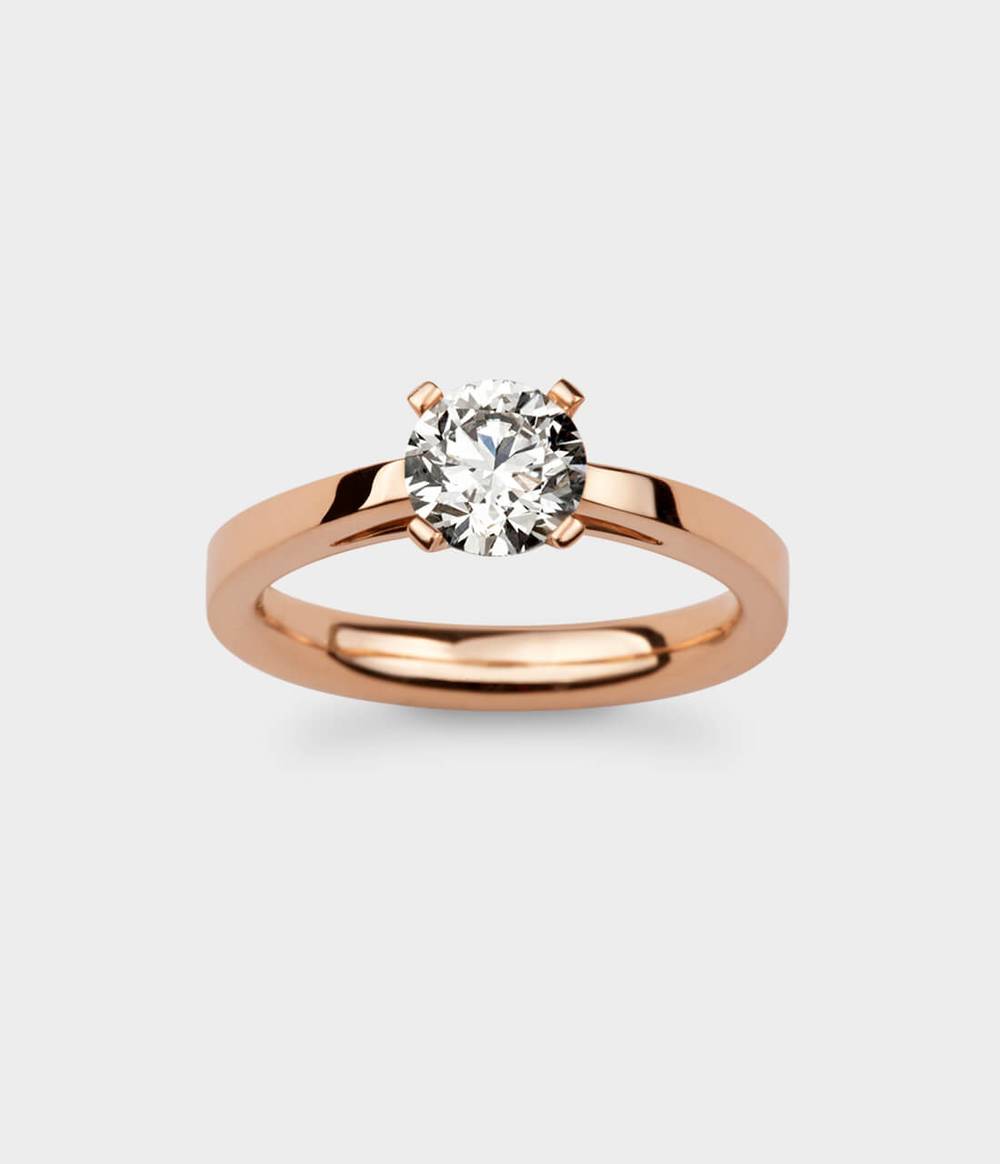 Radiant Light 1 Carat Solitaire Engagement Ring