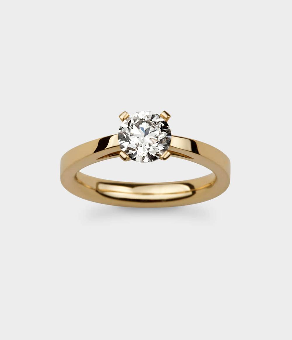 Radiant Light 1 Carat Solitaire Engagement Ring