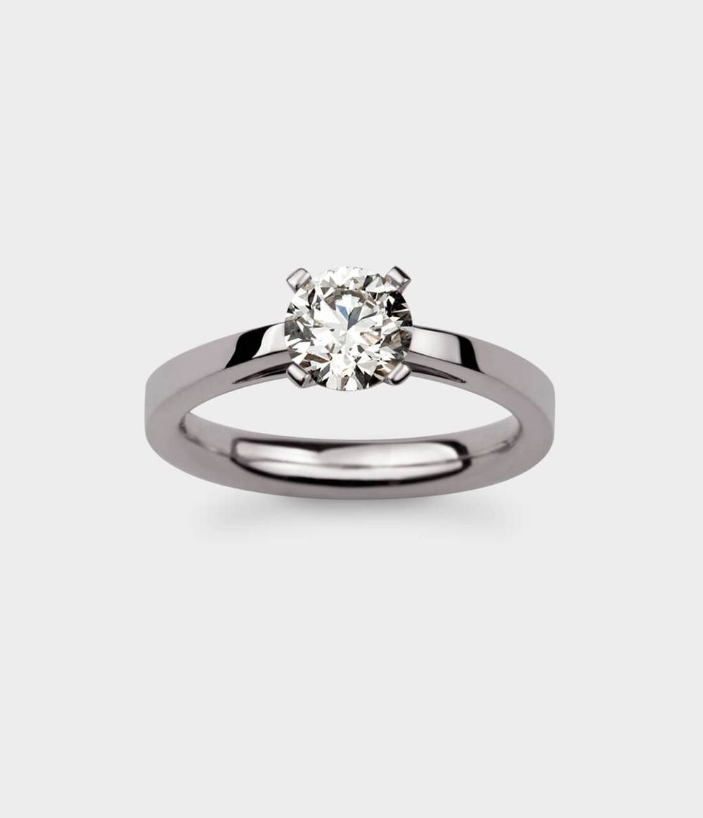 Radiant Light 1 Carat Solitaire Engagement Ring