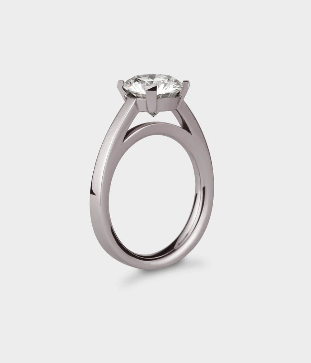 Radiant Light 2 Carat Solitaire Engagement Ring