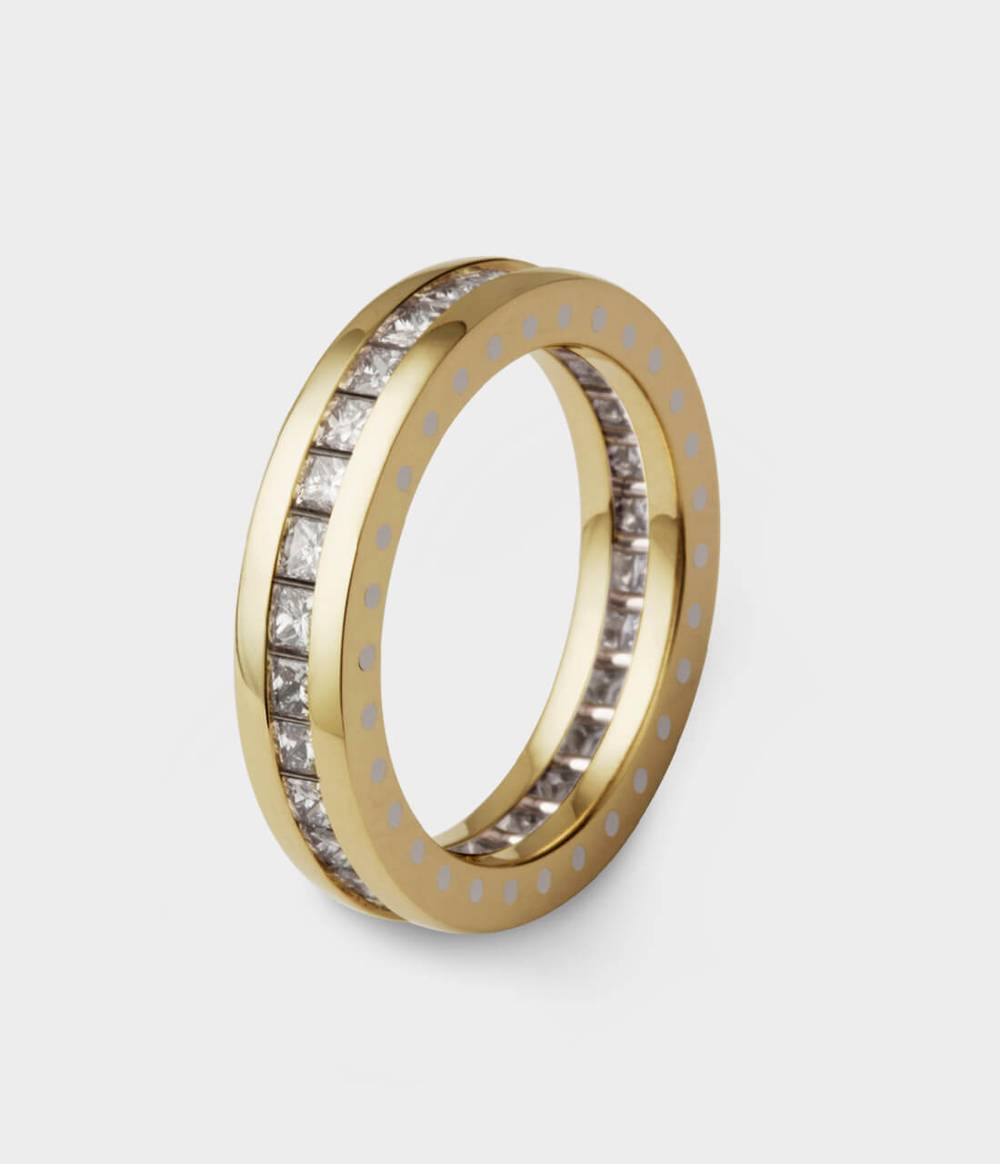 Slim Geo Ellipse Eternity Ring