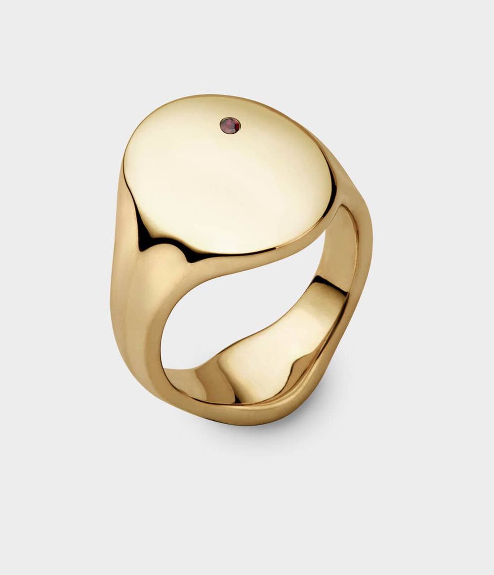 Oval Women's Signet Ring