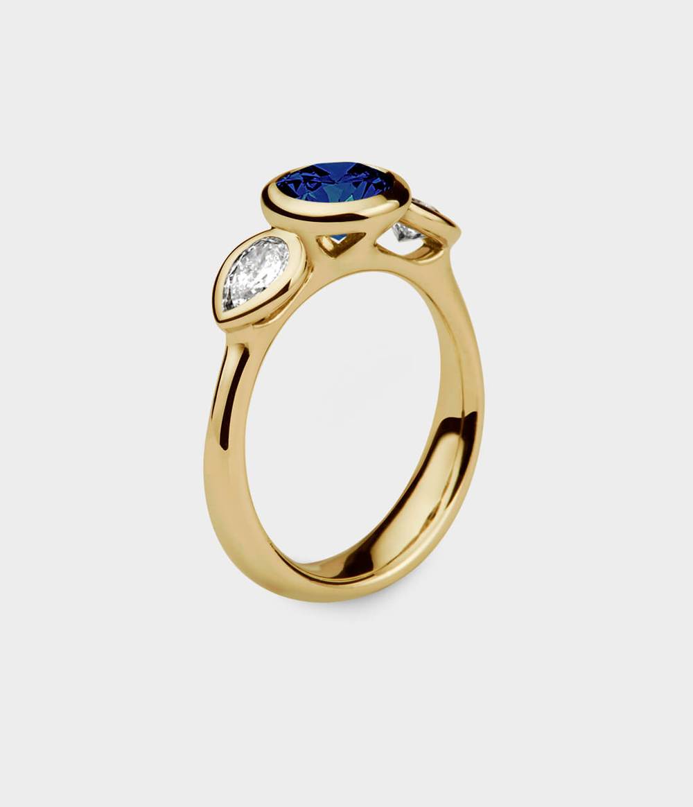 Angel 1 Carat Three Stone Engagement Ring