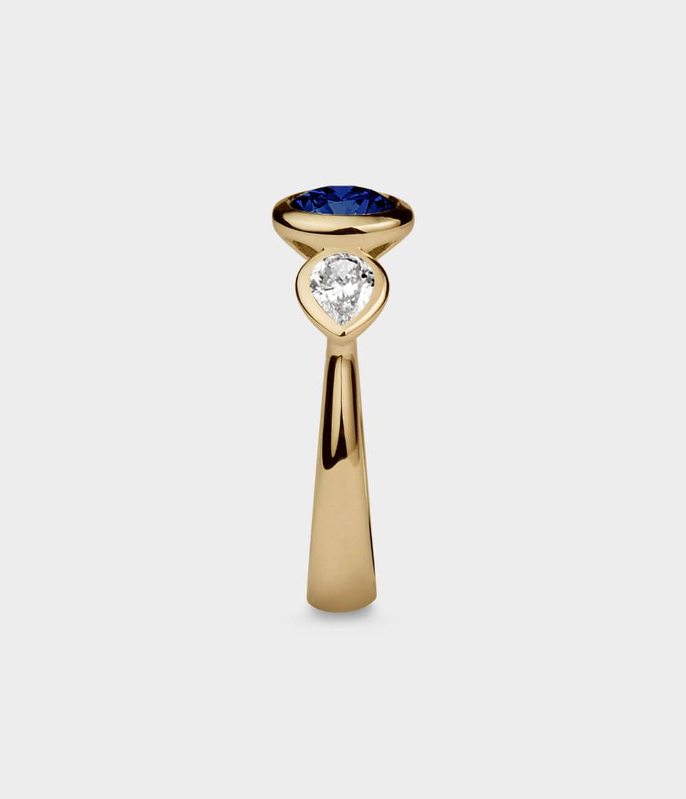 Angel 1 Carat Three Stone Engagement Ring