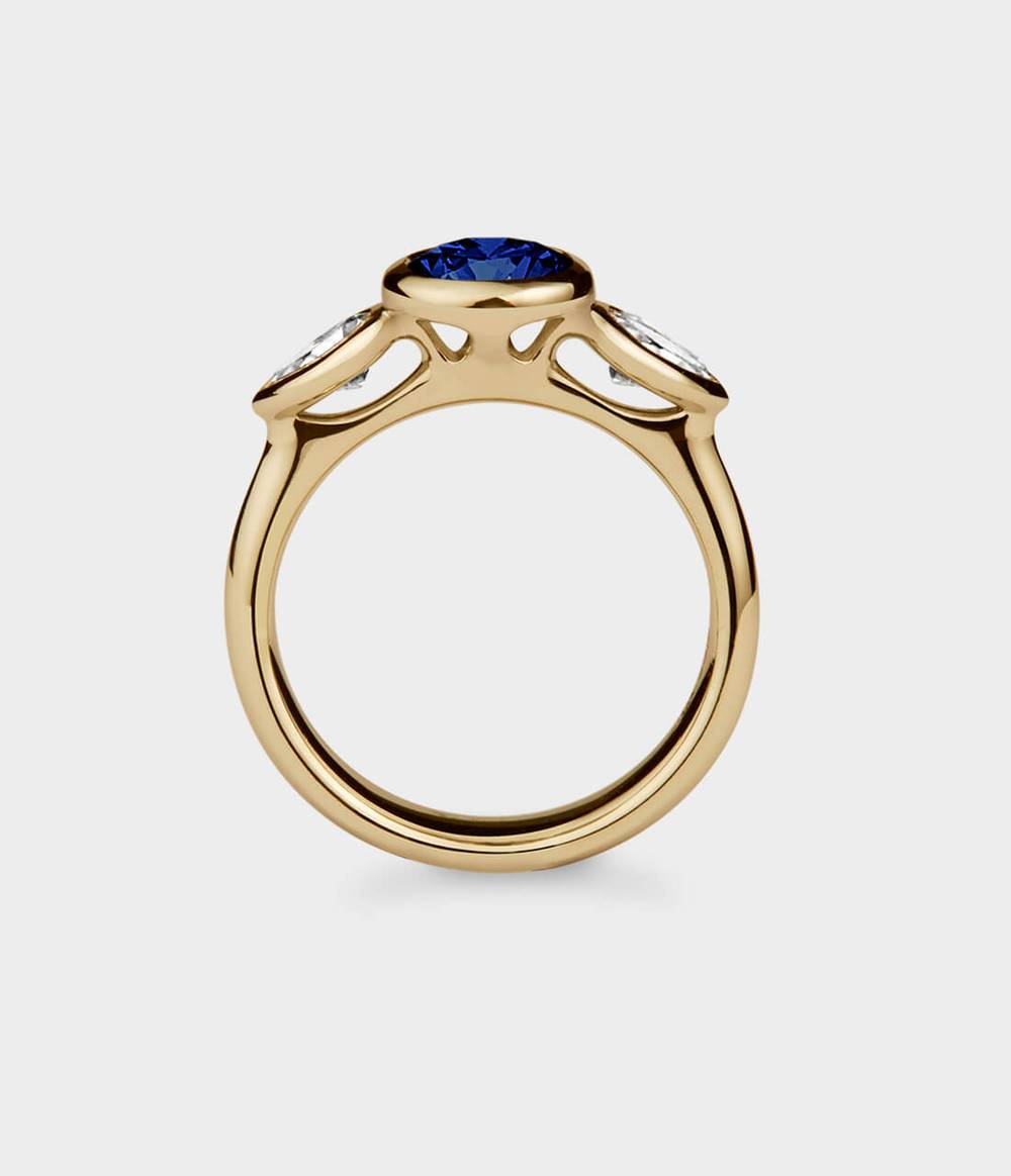 Angel 1 Carat Three Stone Engagement Ring