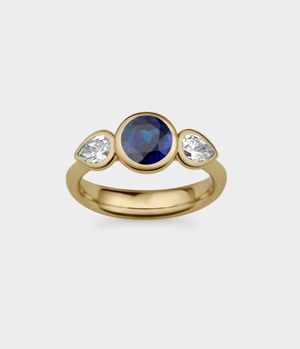 Angel 1 Carat Three Stone Engagement Ring