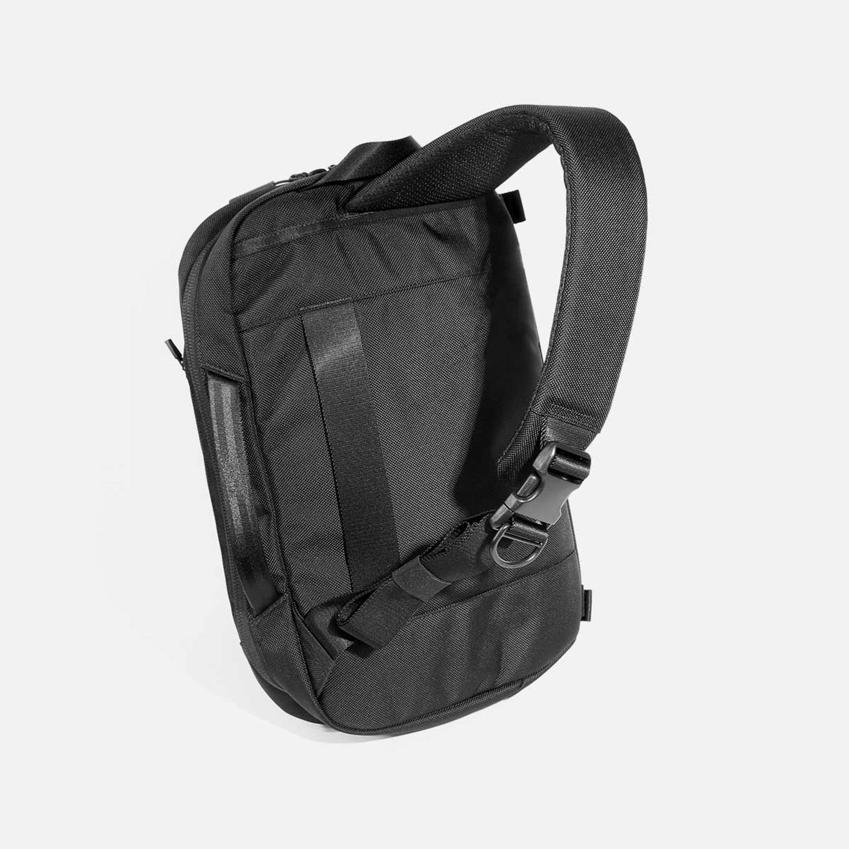 Black Sling Bag Small Travel Backpack Bag City Shoulder Bag 