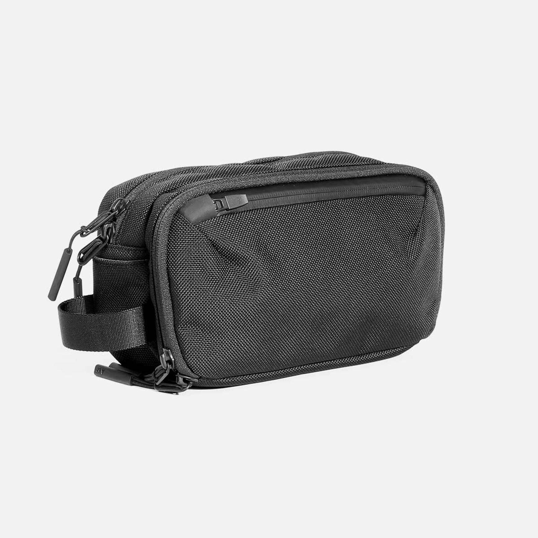 Gray Polyester Toiletry Bag for Travel Accessories Kit Pouch, For