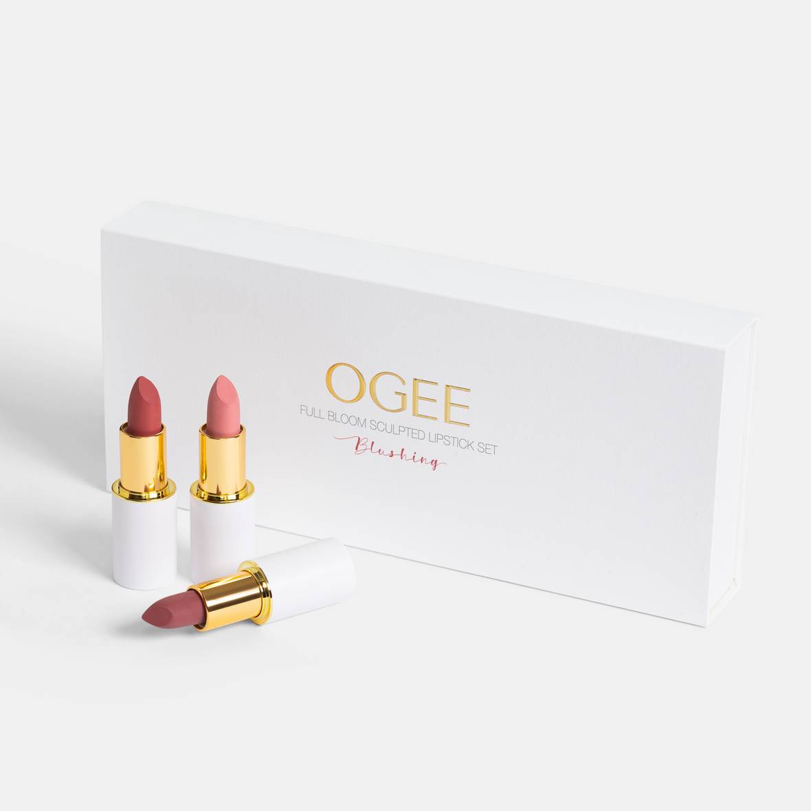 Full Bloom Sculpted Lipstick Gift Sets (3pc) | Ogee Luxury Organic Skincare