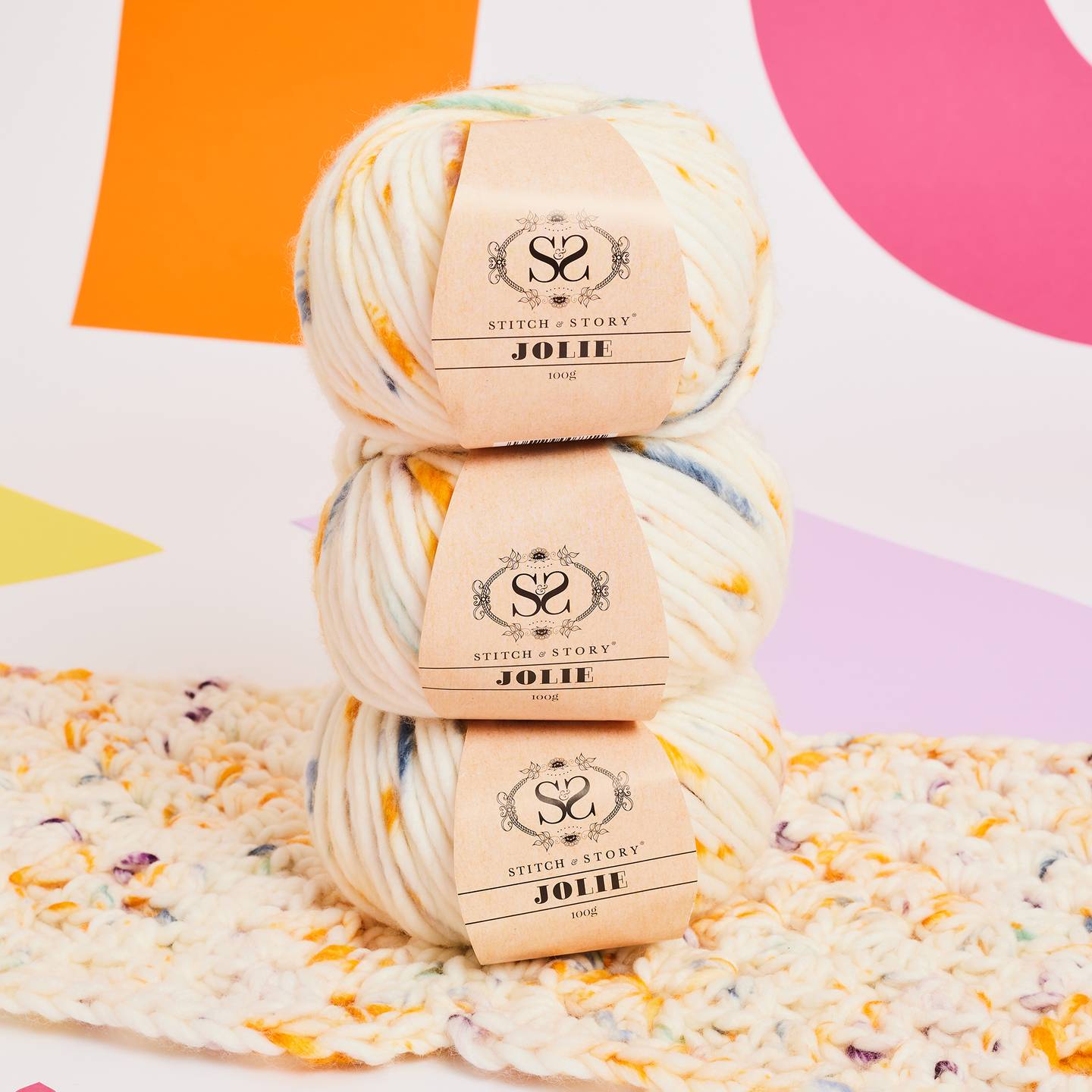 The Jolie Yarn 100g balls Stitch & Story