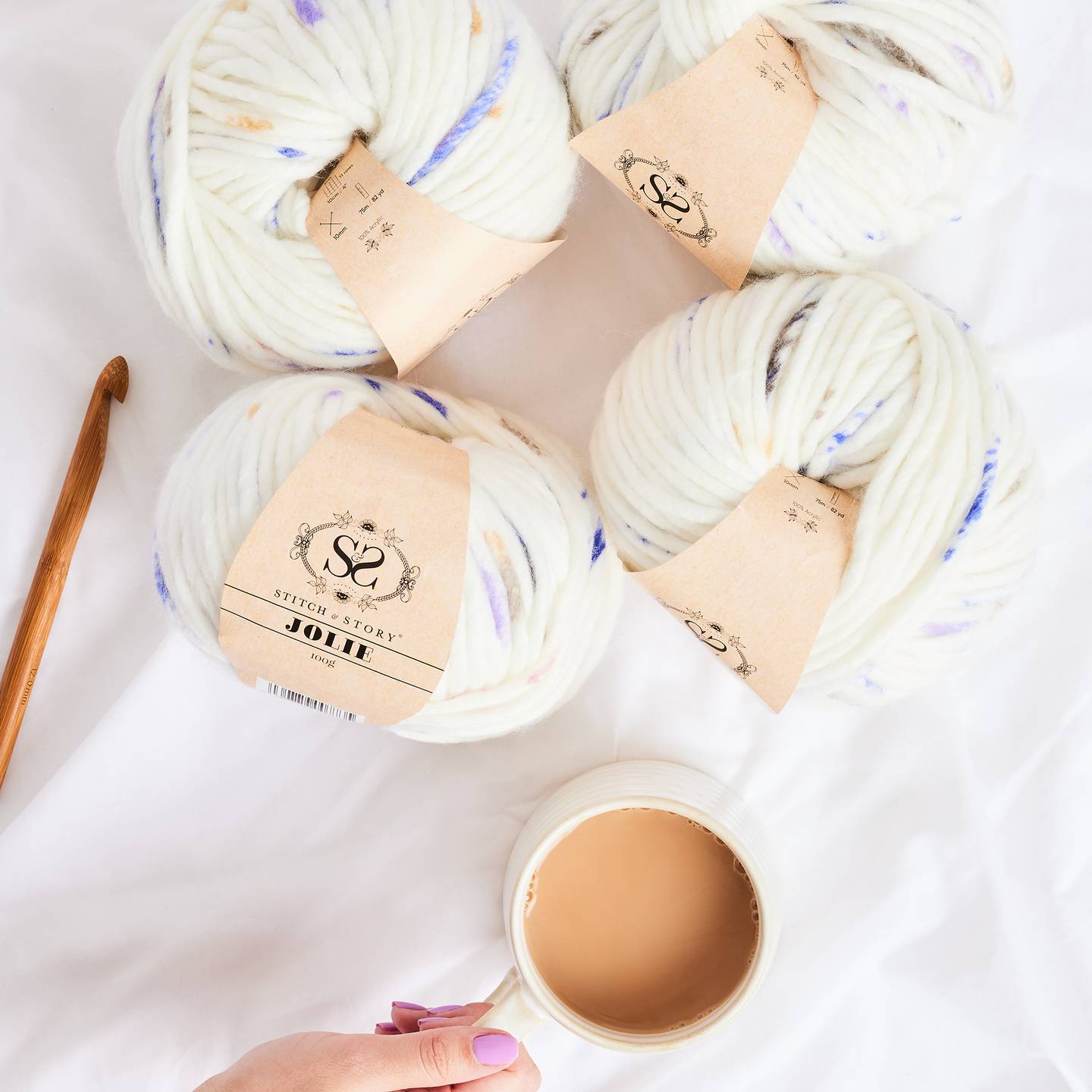 The Jolie Yarn 100g balls Stitch & Story