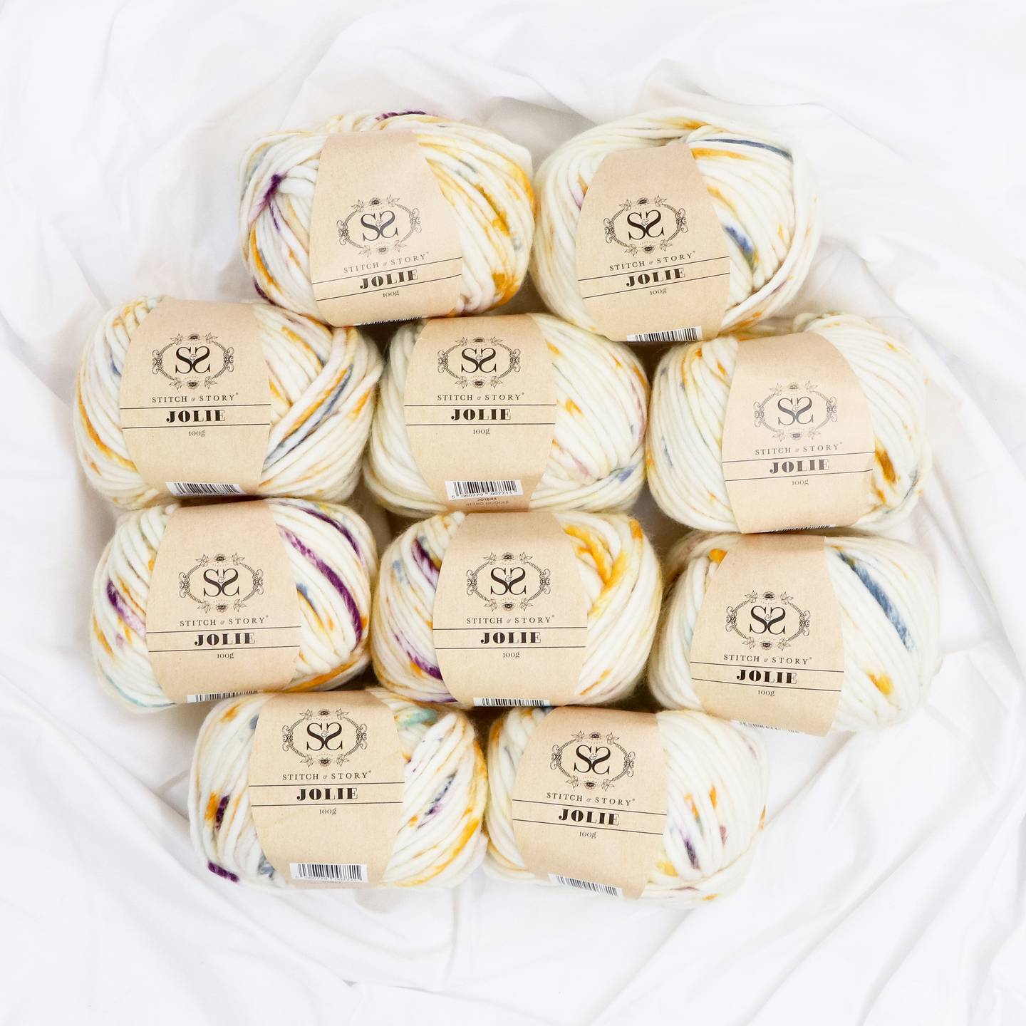 Pack of 10 Jolie Yarn Super Chunky Stitch & Story USA