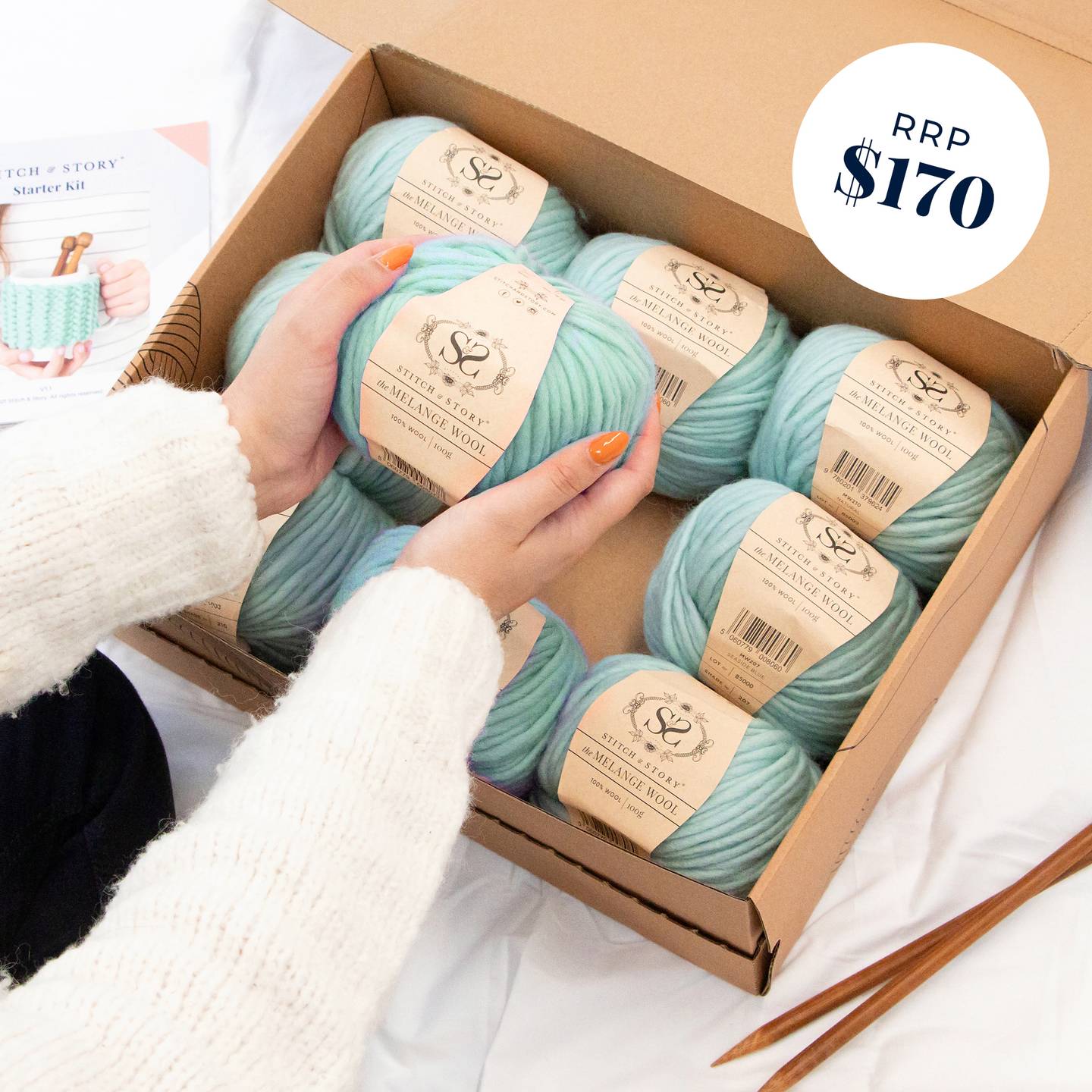 Designer Stitch Happy Knitting Starter Kit: 20 Piece Knitting Kit