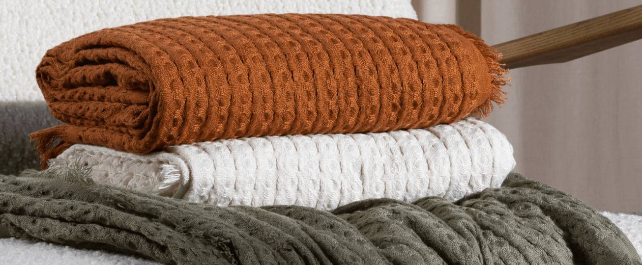 Waffle Bed Throws