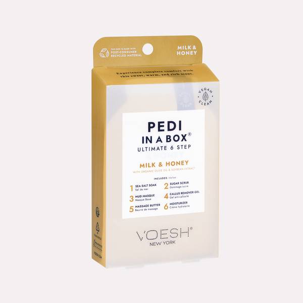 Pedi in a Box Ultimate 6 Step Milk & Honey Box on Gray