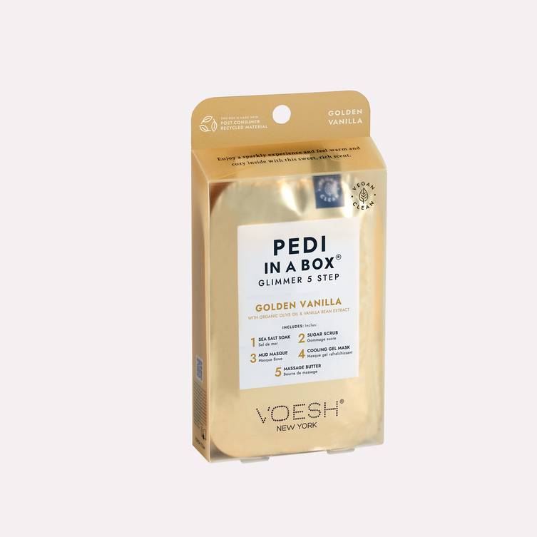 Pedi in a Box Golden Glimmer on Gray
