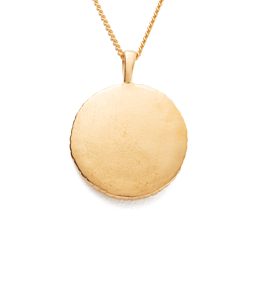 TIGERS EYE COIN NECKLACE (18K GOLD VERMEIL)