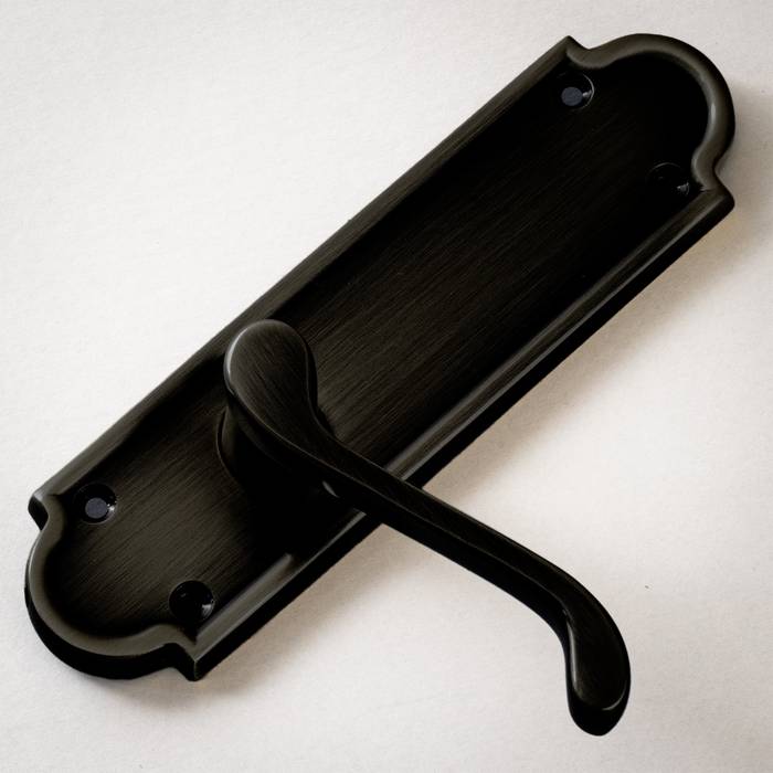 Matt Bronze Door Handles On Backplate Suffolk Latch Company