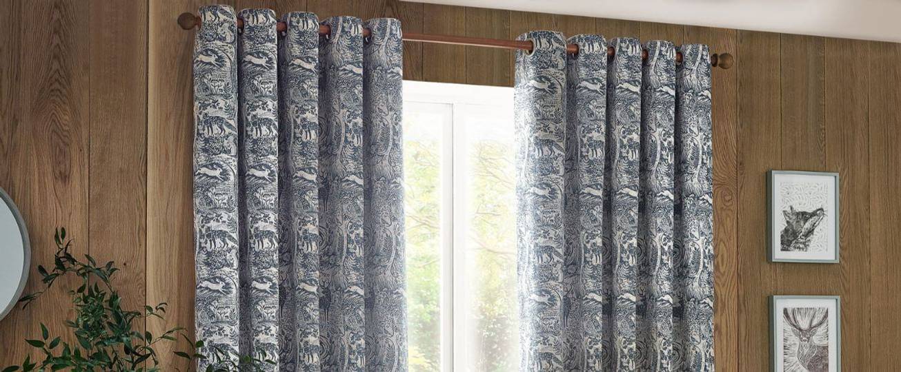 Blue Ready Made Curtains