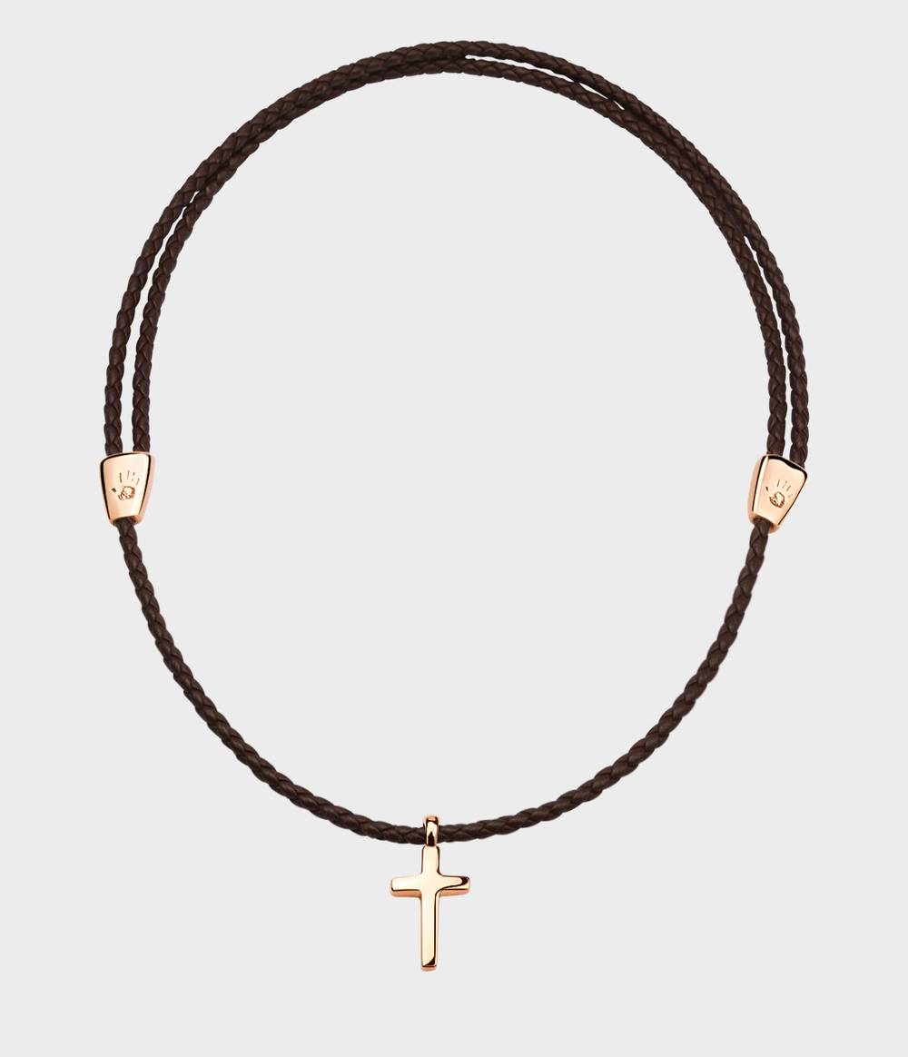 Cross Leather Necklace