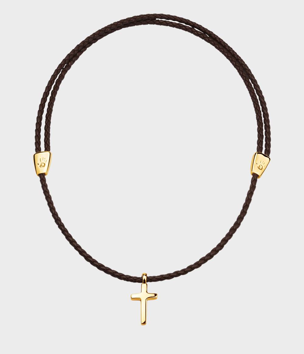 Cross Leather Necklace