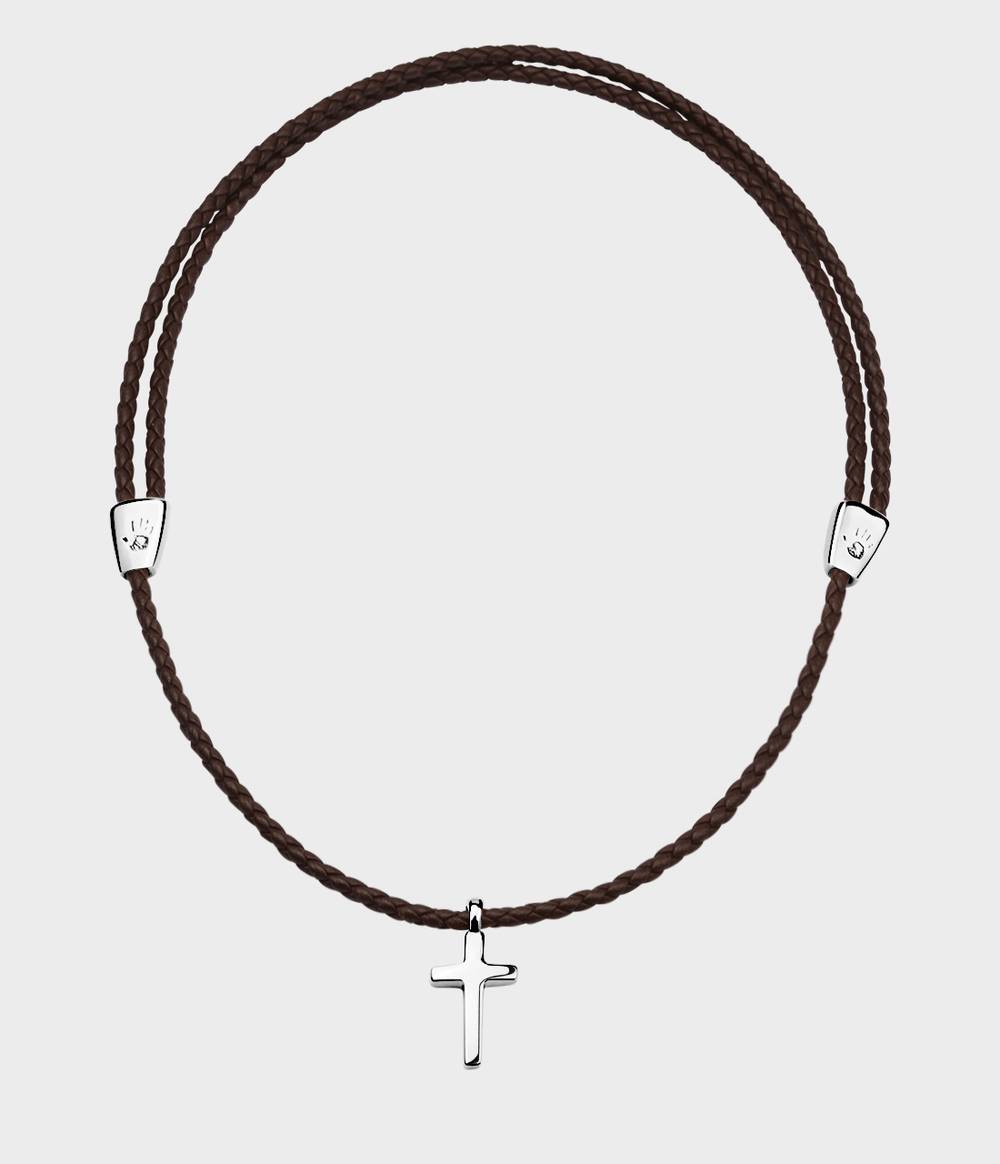 Cross Leather Necklace