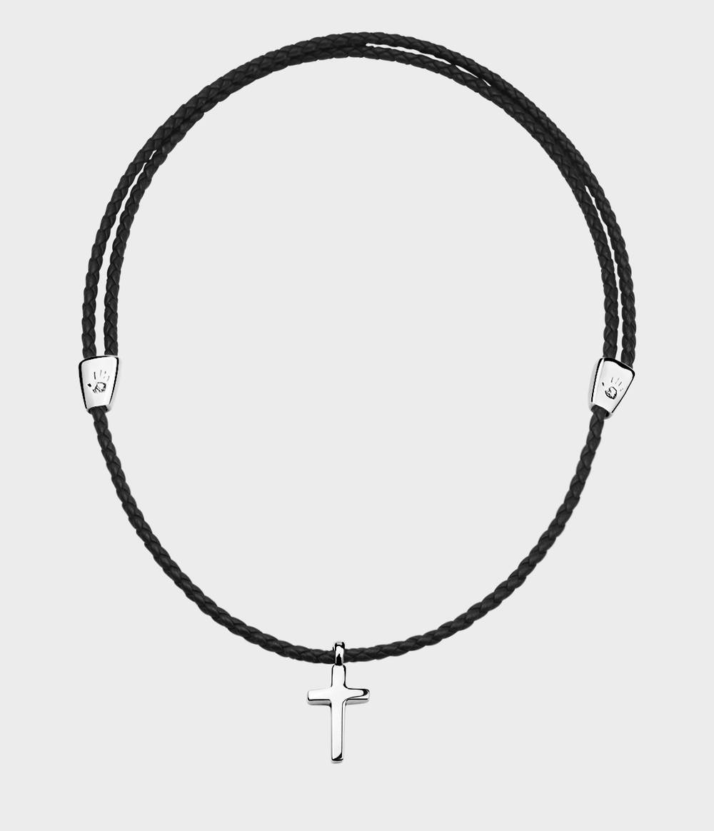 Cross Leather Necklace