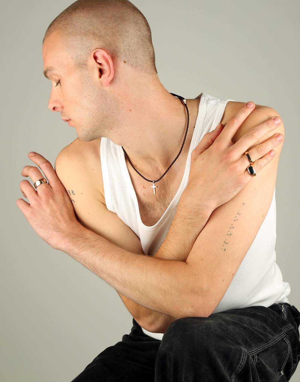 Cross Leather Necklace