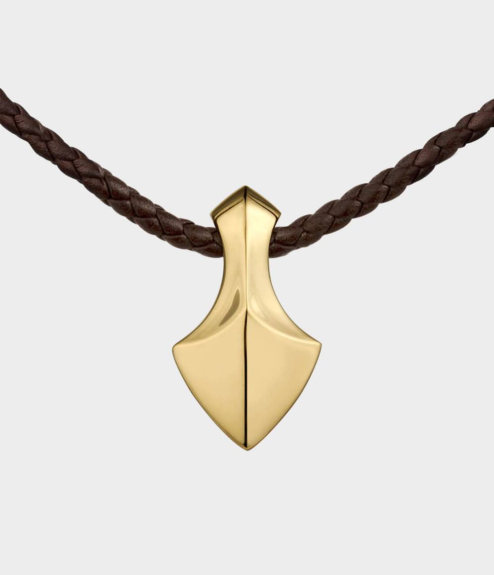 Large Arrowhead Leather Necklace