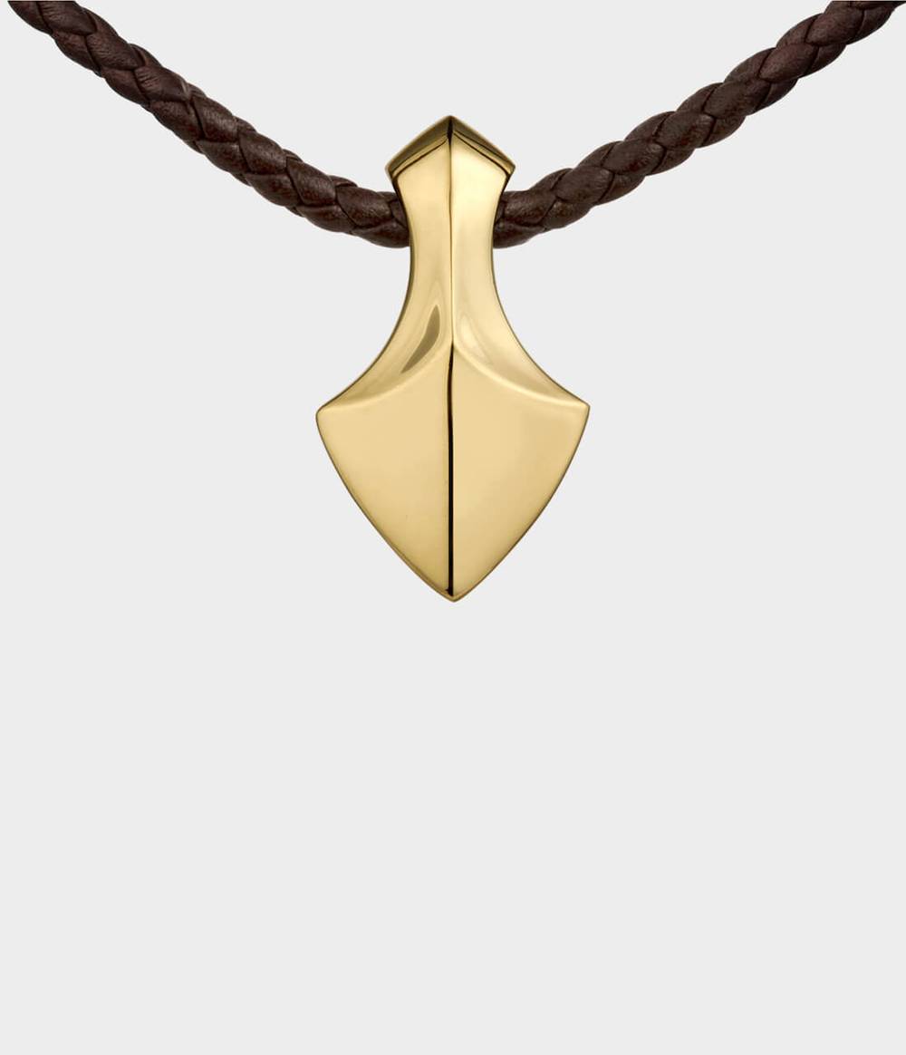 Large Arrowhead Leather Necklace