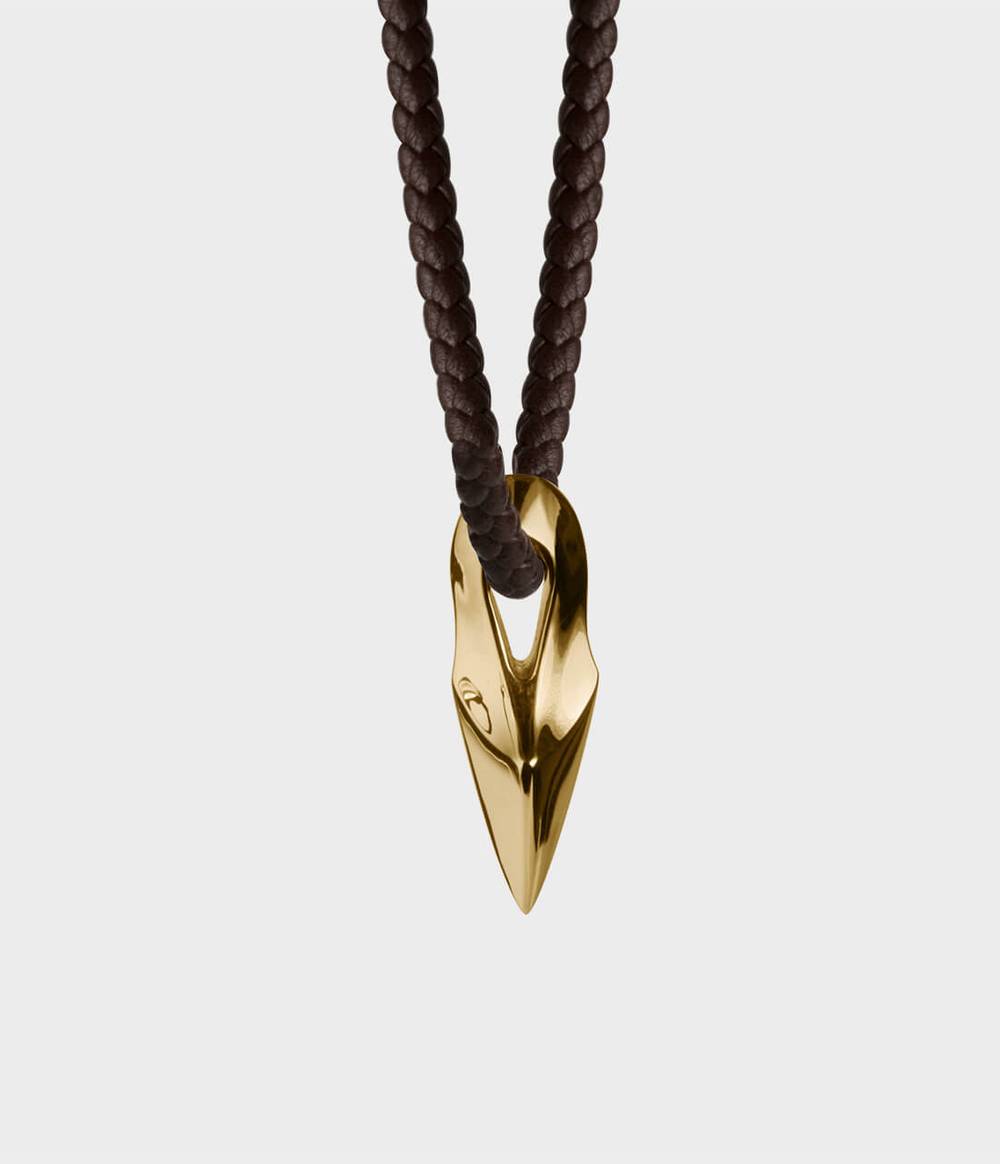 Large Arrowhead Leather Necklace