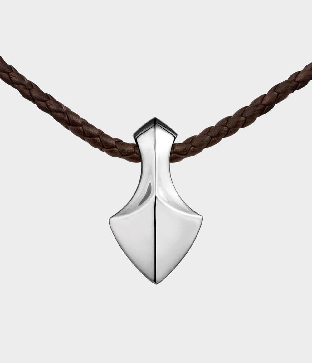 Large Arrowhead Leather Necklace