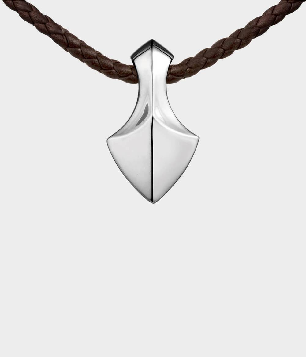 Large Arrowhead Leather Necklace