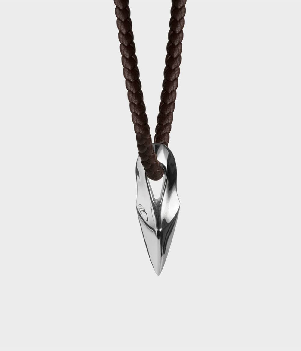 Large Arrowhead Leather Necklace