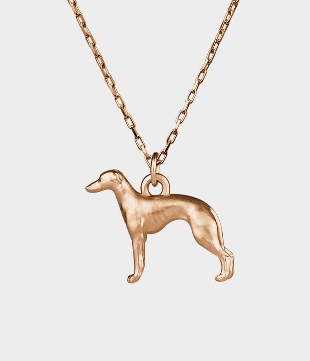 Whippet Charm Necklace