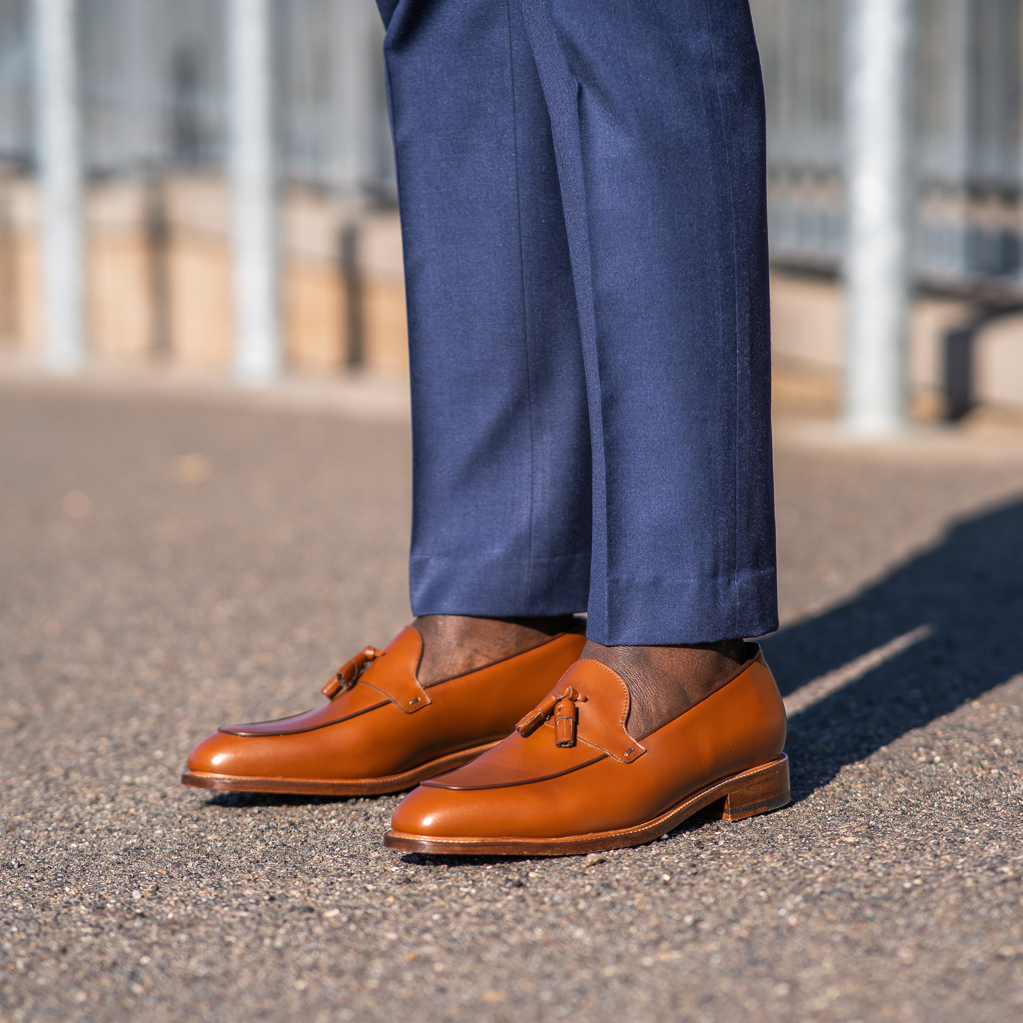 Loafers tan mens. Best tassel loafers crafted with finest calfskin.