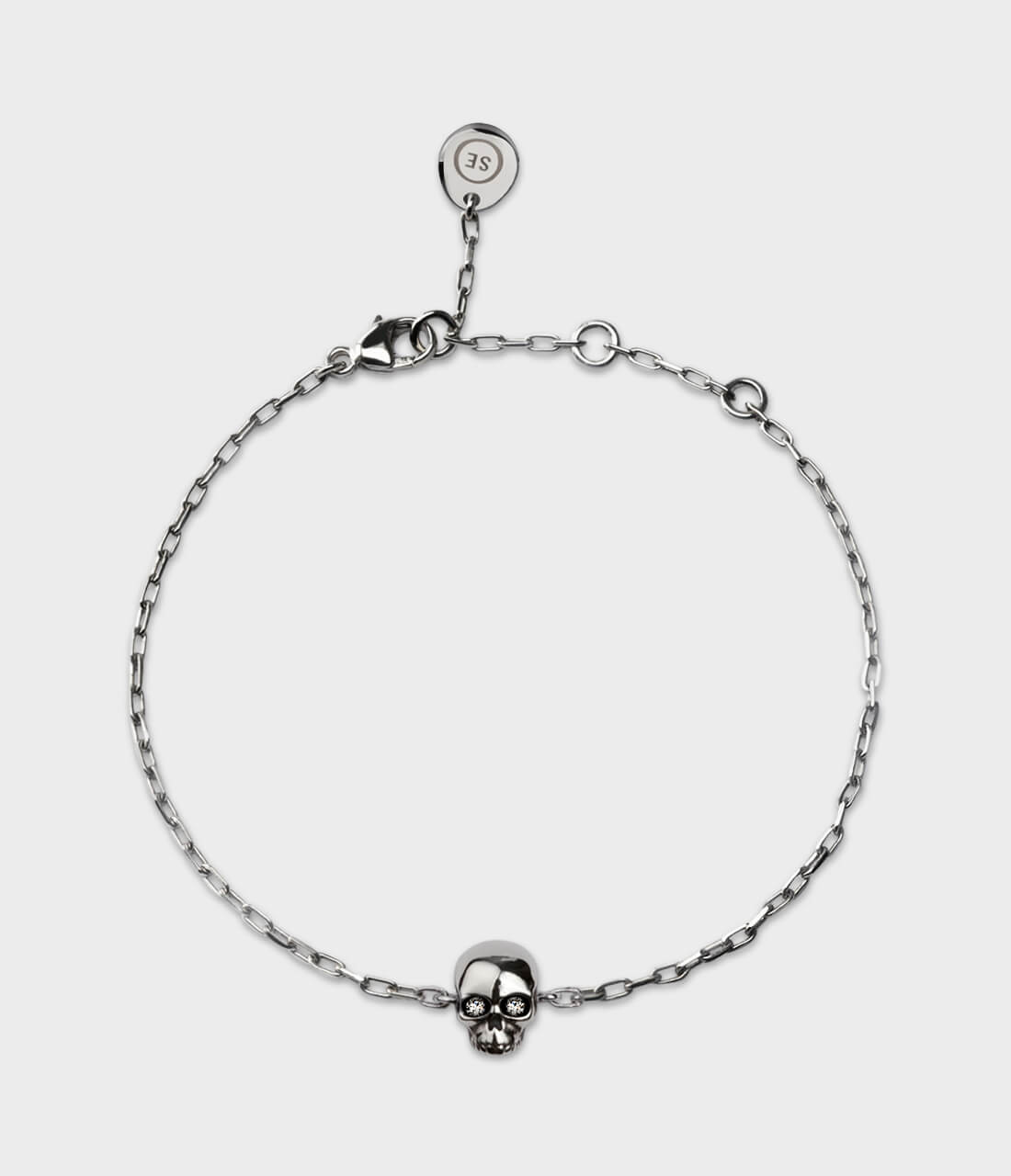 Tiny hot sale skull bracelet