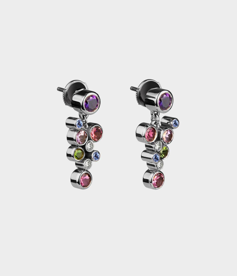 Roundhaus Diamond & Gemstone Stud Earrings