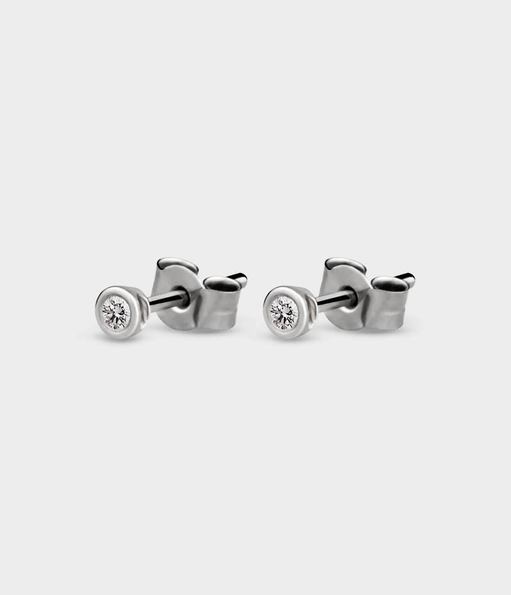 Mini Halo Stud Earrings