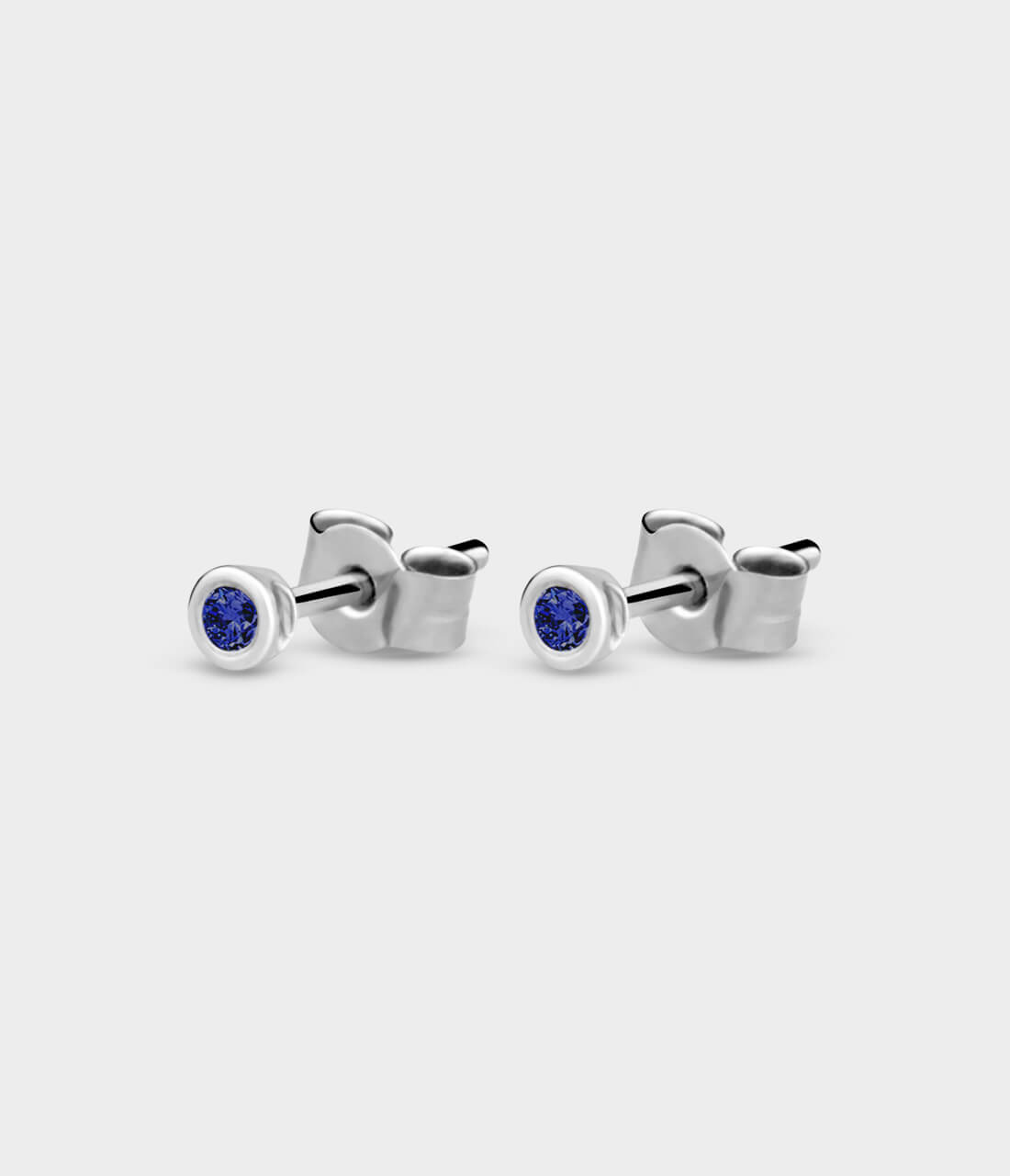 Silver sapphire sales stud earrings