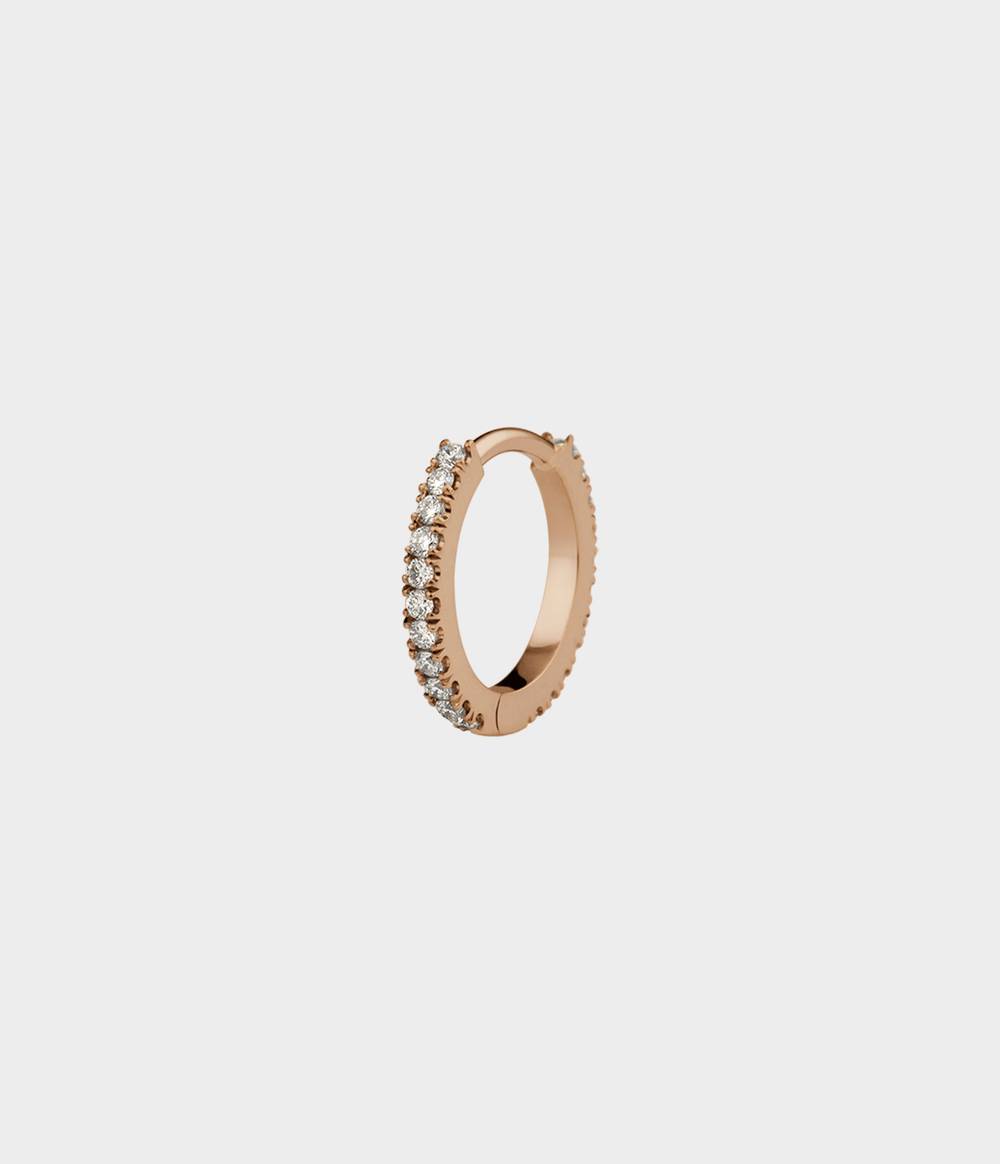 Pavé Diamond Hoop Earring Small