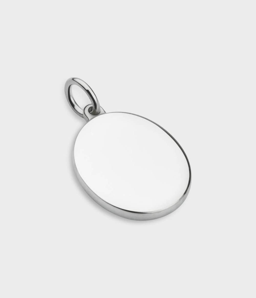 Oval Disc Engraving Charm